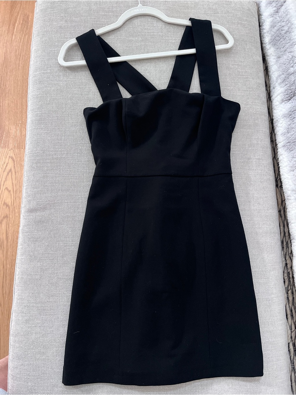 NWT French Connection Black Mini Dress with Wide Straps